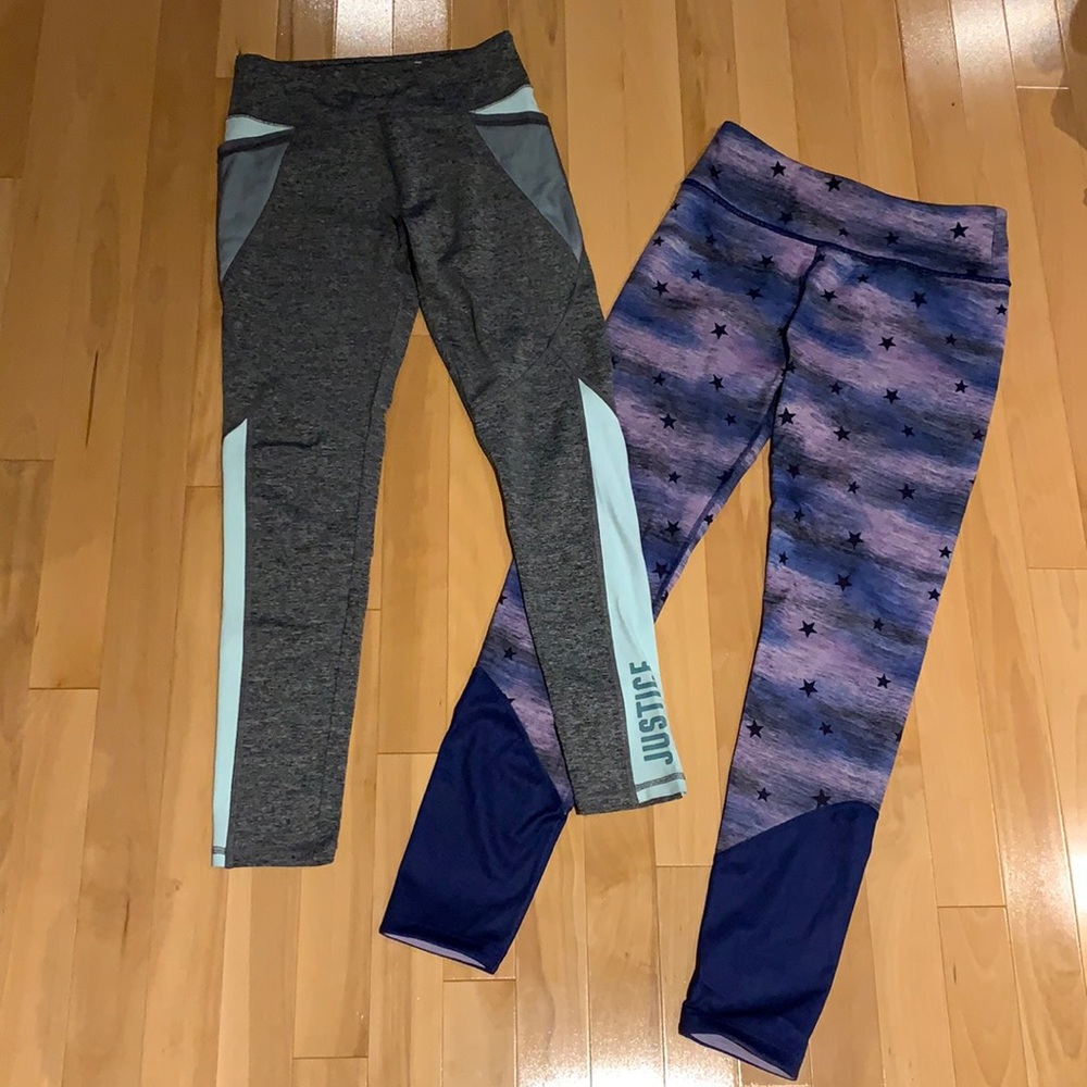 2 EUC Girl’s Justice Active Leggings - size 14/16